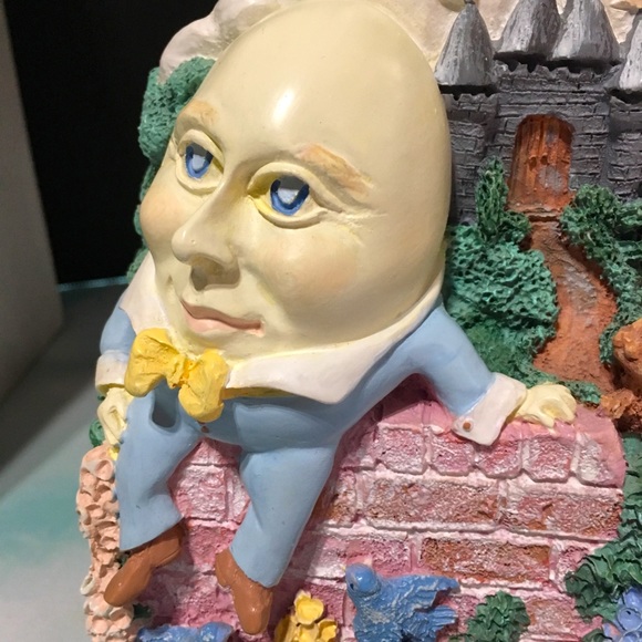 HUMPTY DUMPTY LAMP HAND PAINTED FABRIC SHADE 90s - Picture 9 of 16